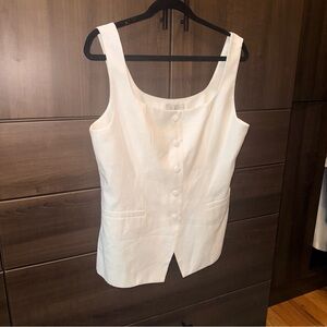 NWT Wayf Ivory Button-Front Top Size XL coastal chic timeless